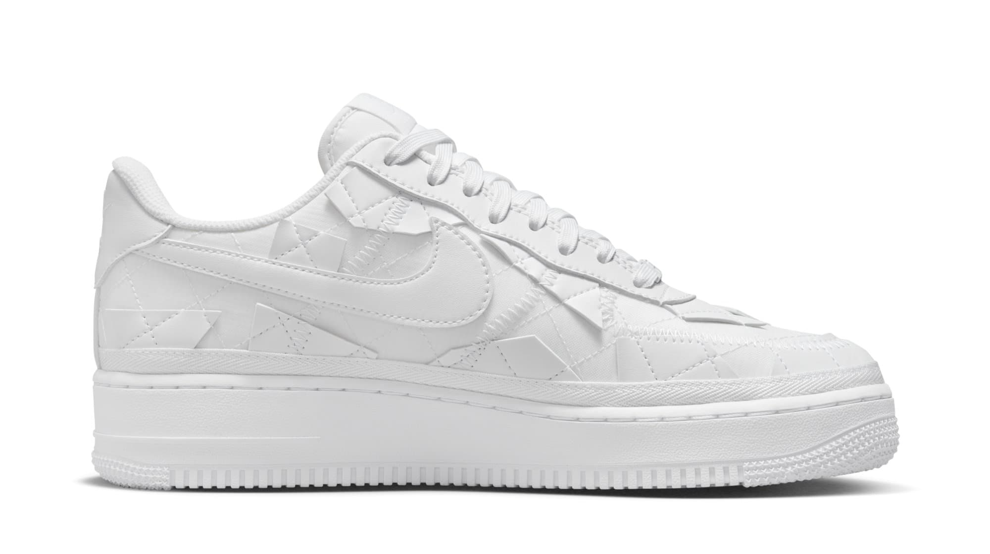 Nike Air Force 1 Billie Eilish Triple White On Feet Review 