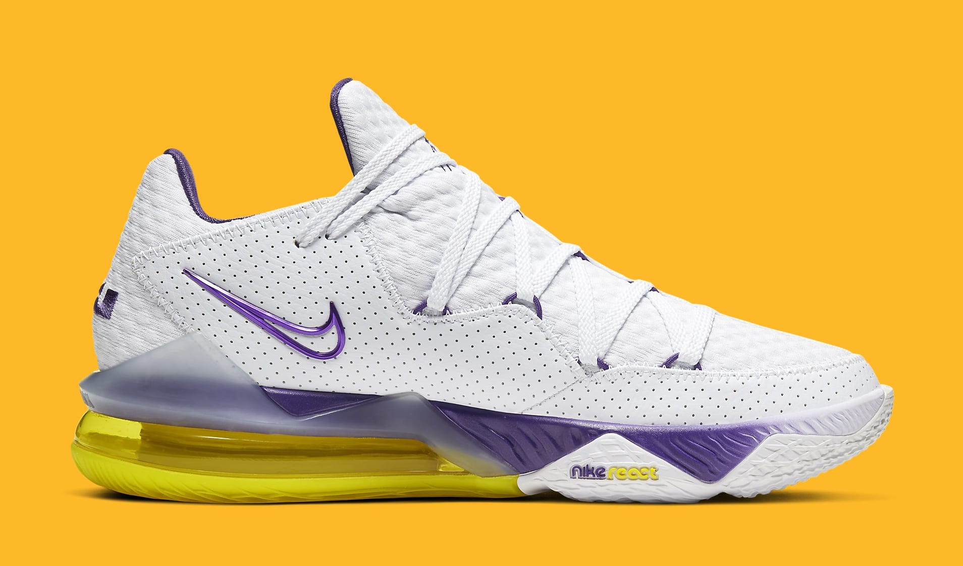 Nike LeBron 17 Low &#x27;Lakers Home&#x27; CD5007-102 Medial