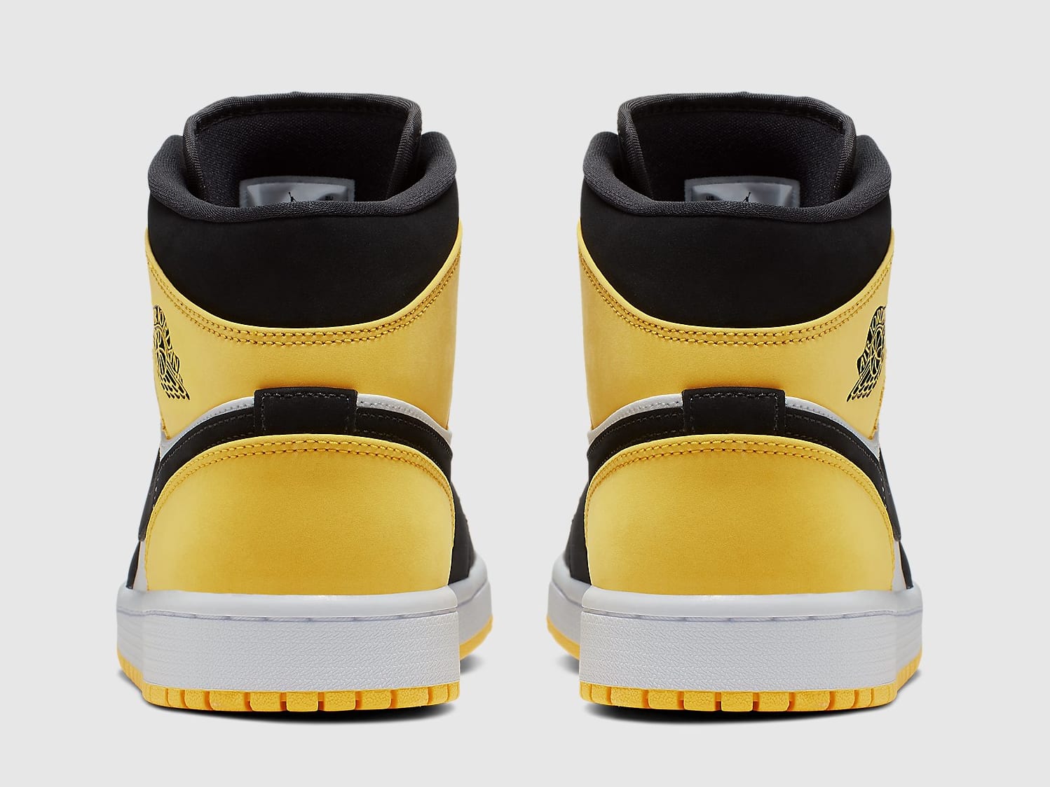 Air Jordan 1 Mid Yellow Toe Release Date 852542-071 Heel