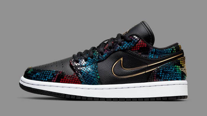 Air Jordan 1 Women&#x27;s Snakeskin CW5580-001 Lateral