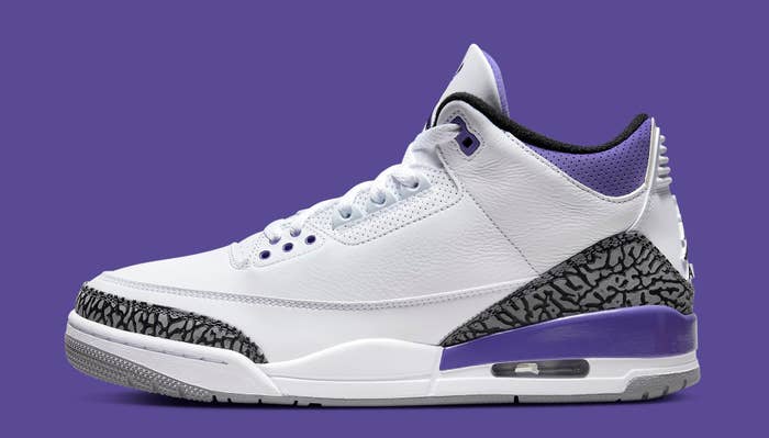 Air Jordan 3 Retro &#x27;Dark Iris&#x27; CT8532 105 Lateral