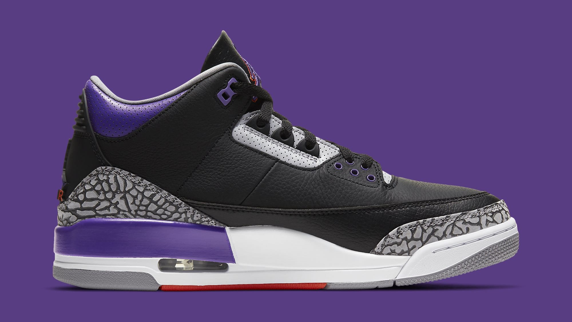 Air Jordan 3 Retro &#x27;Court Purple&#x27; CT8532-050 Medial