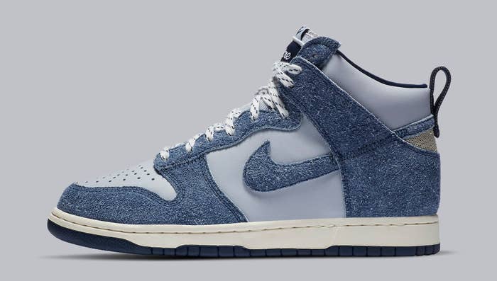 Notre x Nike Dunk High &#x27;Pearl White/Blue Void/Grand Purple&#x27; CW3092-400 (Lateral)