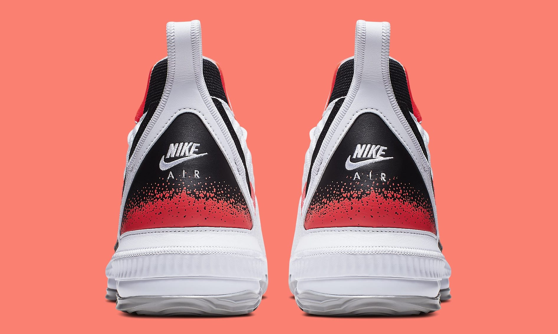 Nike LeBron 16 &#x27;Hot Lava&#x27; White CI1521-100 Heel