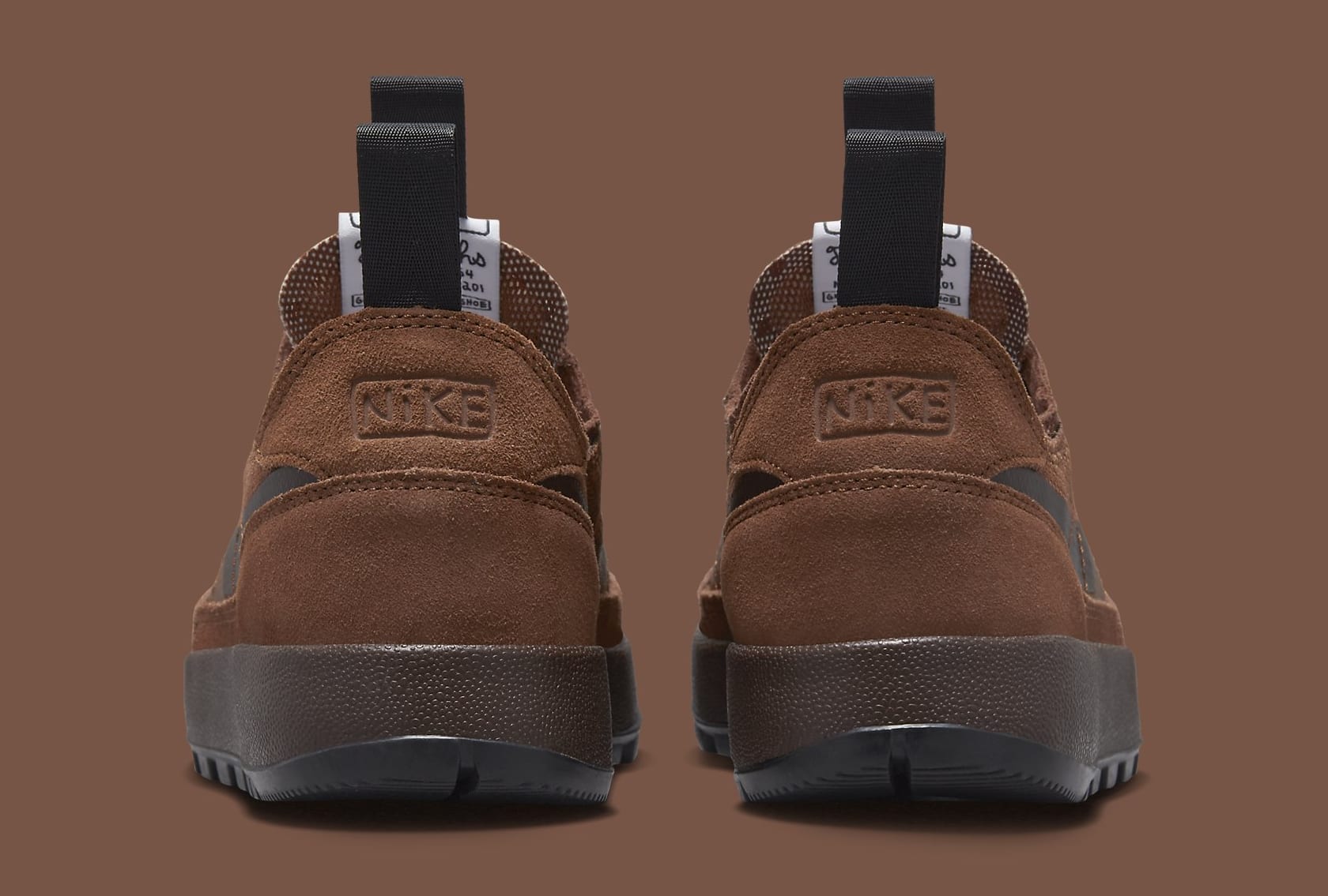 Tom Sachs x Nike General Purpose Shoe GPS Field Brown Release Date DA6671-201 Heel