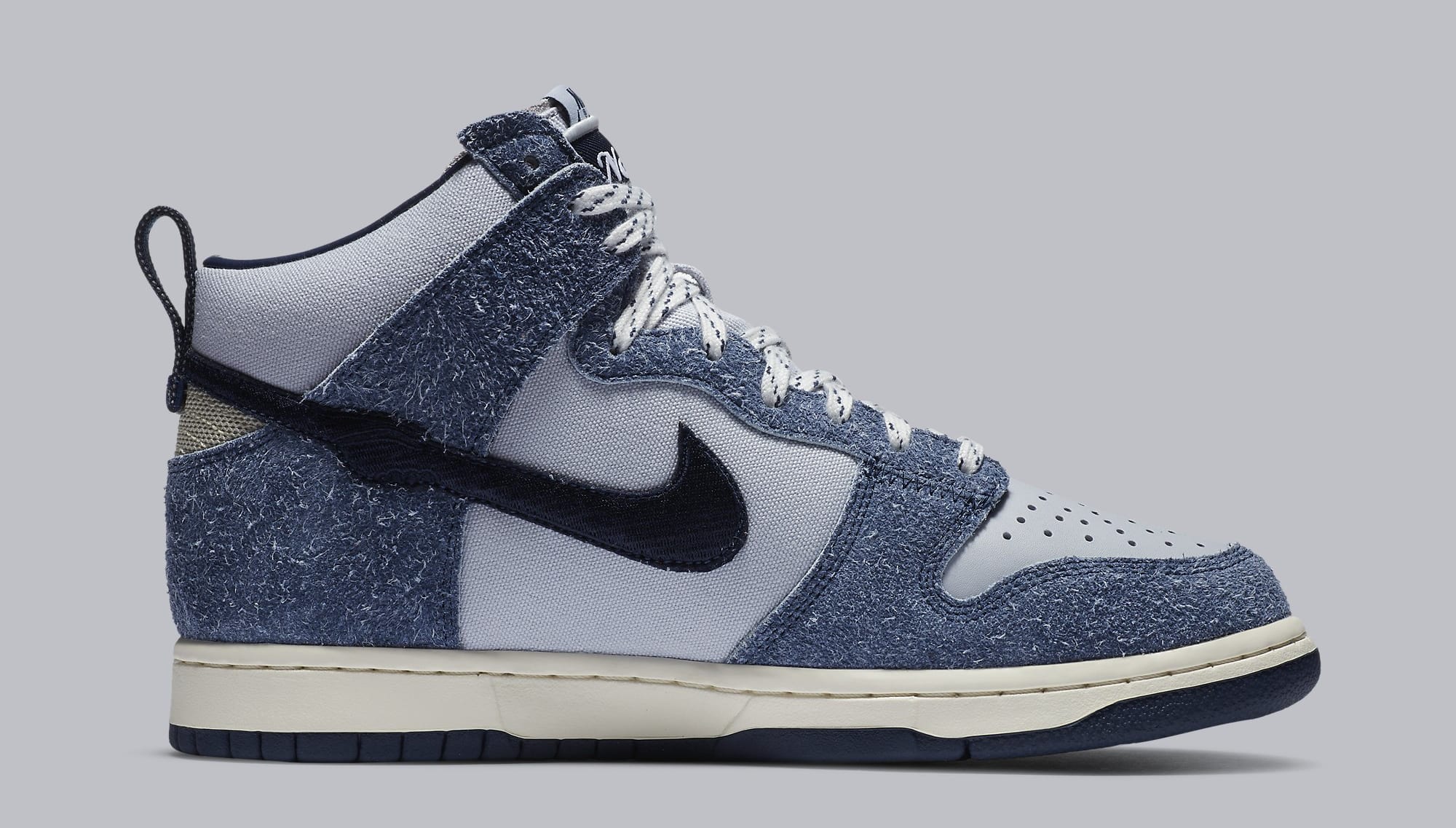 Notre x Nike Dunk High &#x27;Pearl White/Blue Void/Grand Purple&#x27; CW3092-400 (Sole)