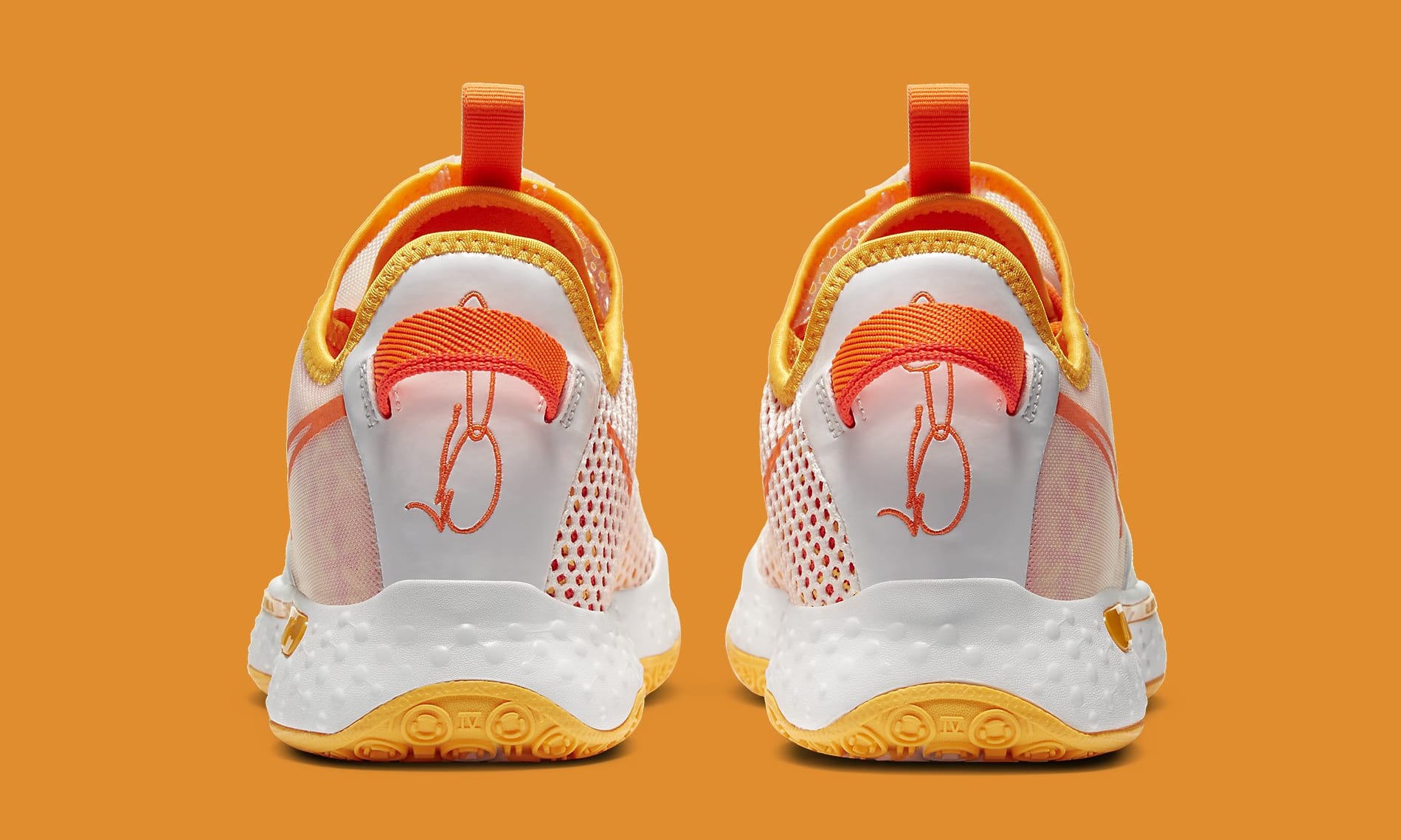 Gatorade x Nike PG 4 &#x27;Orange&#x27; CD5078-101 Heel