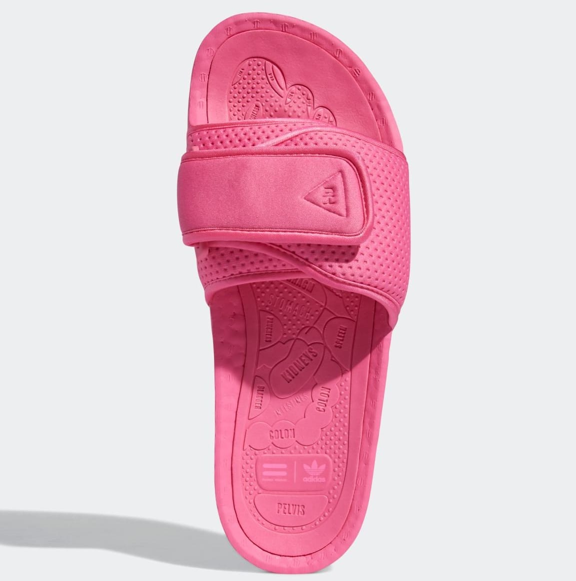 Pharrell x Adidas PW Boost Slide &#x27;Semi Solar Pink&#x27; Top
