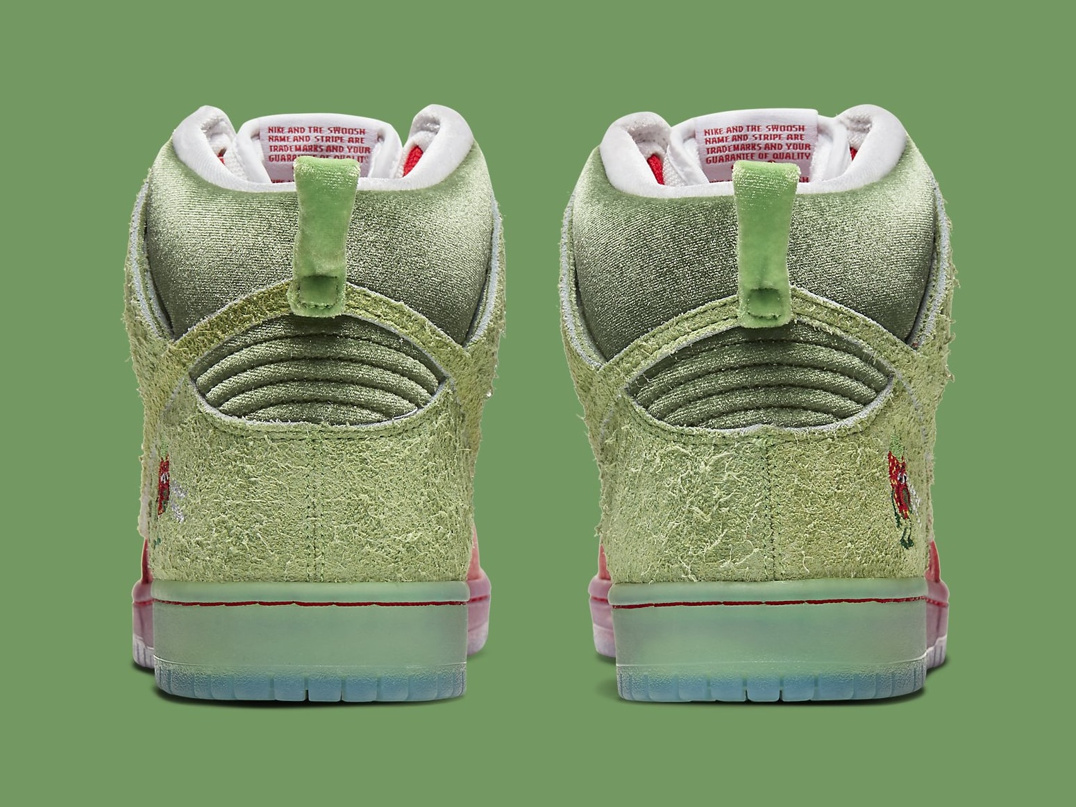 Strawberry Cough x Nike SB Dunk High SW7093-600 Release Date Heel