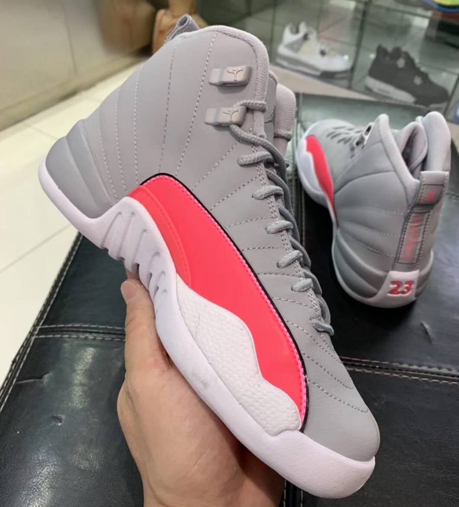 Grey pink outlet and white 12s