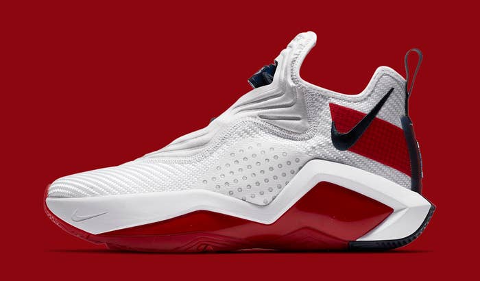 Nike LeBron Soldier 14 White/University Red-Team Red CK6024-100 Lateral