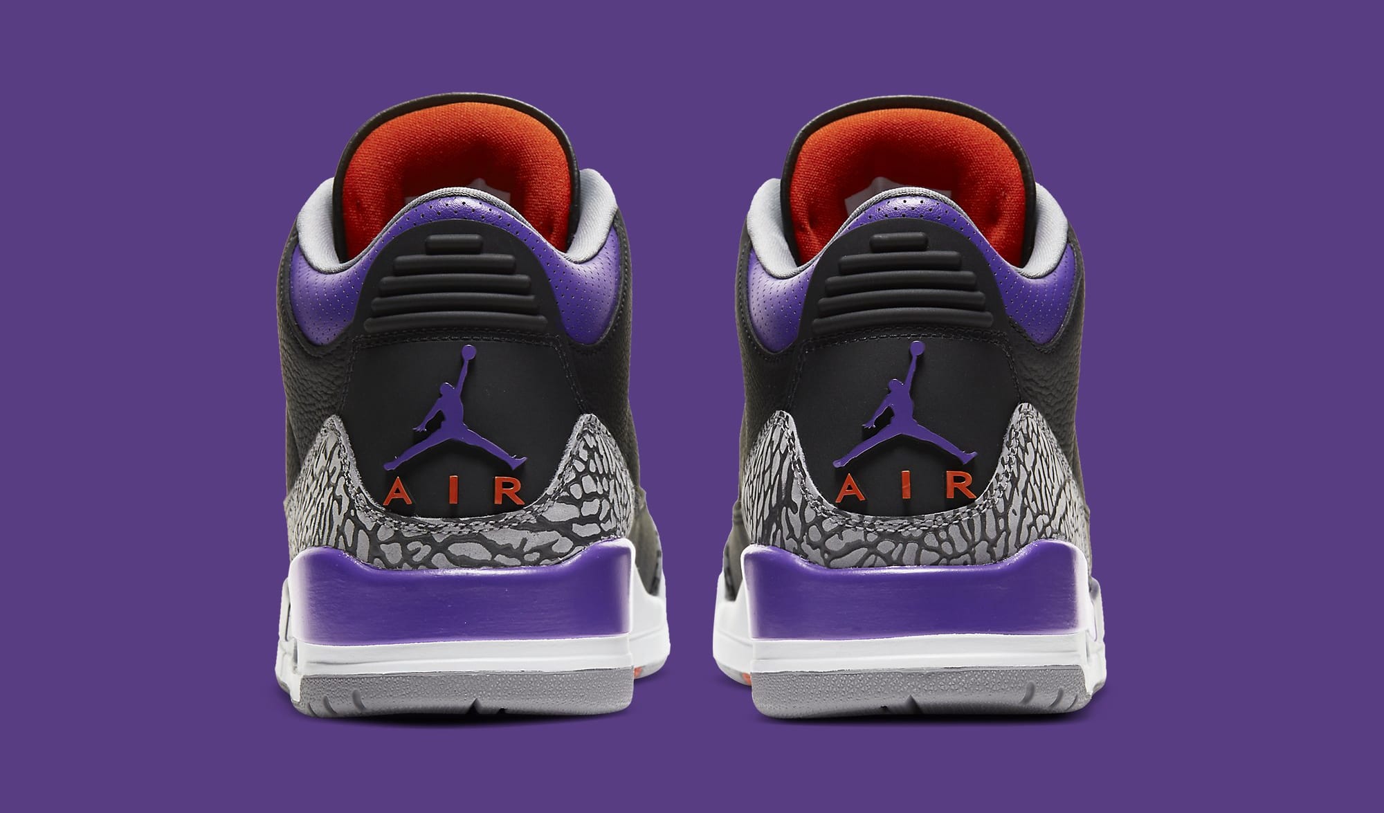 Air Jordan 3 Retro &#x27;Court Purple&#x27; CT8532-050 Heel