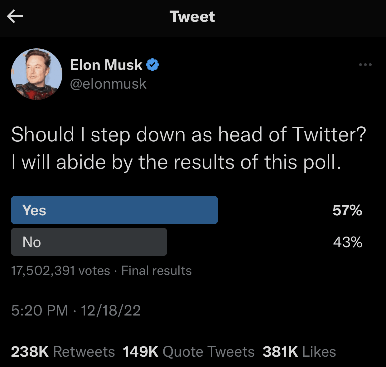 Elon Musk is seen posting on Twitter