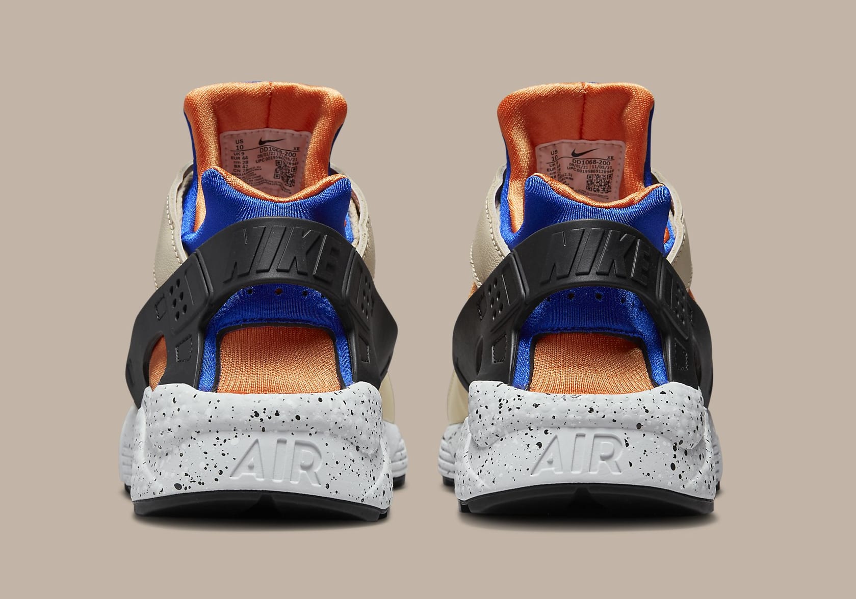 Nike Air Huarache &#x27;Rattan and Mandarin Orange&#x27; DD1068 200 Heel