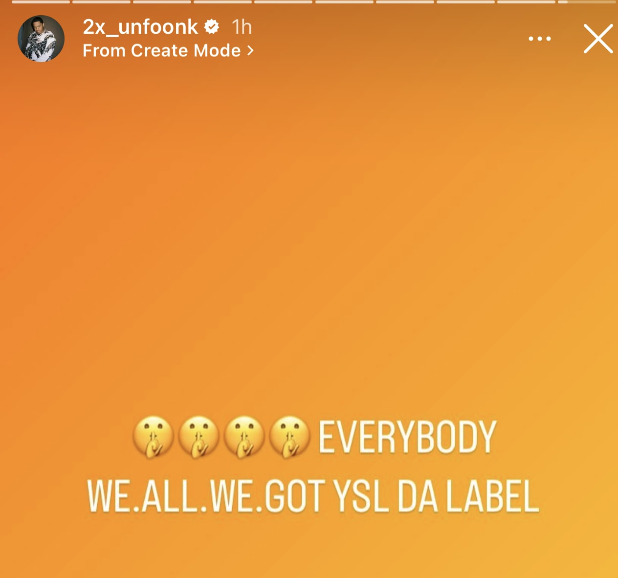 Unfoonk is seen posting on Instagram