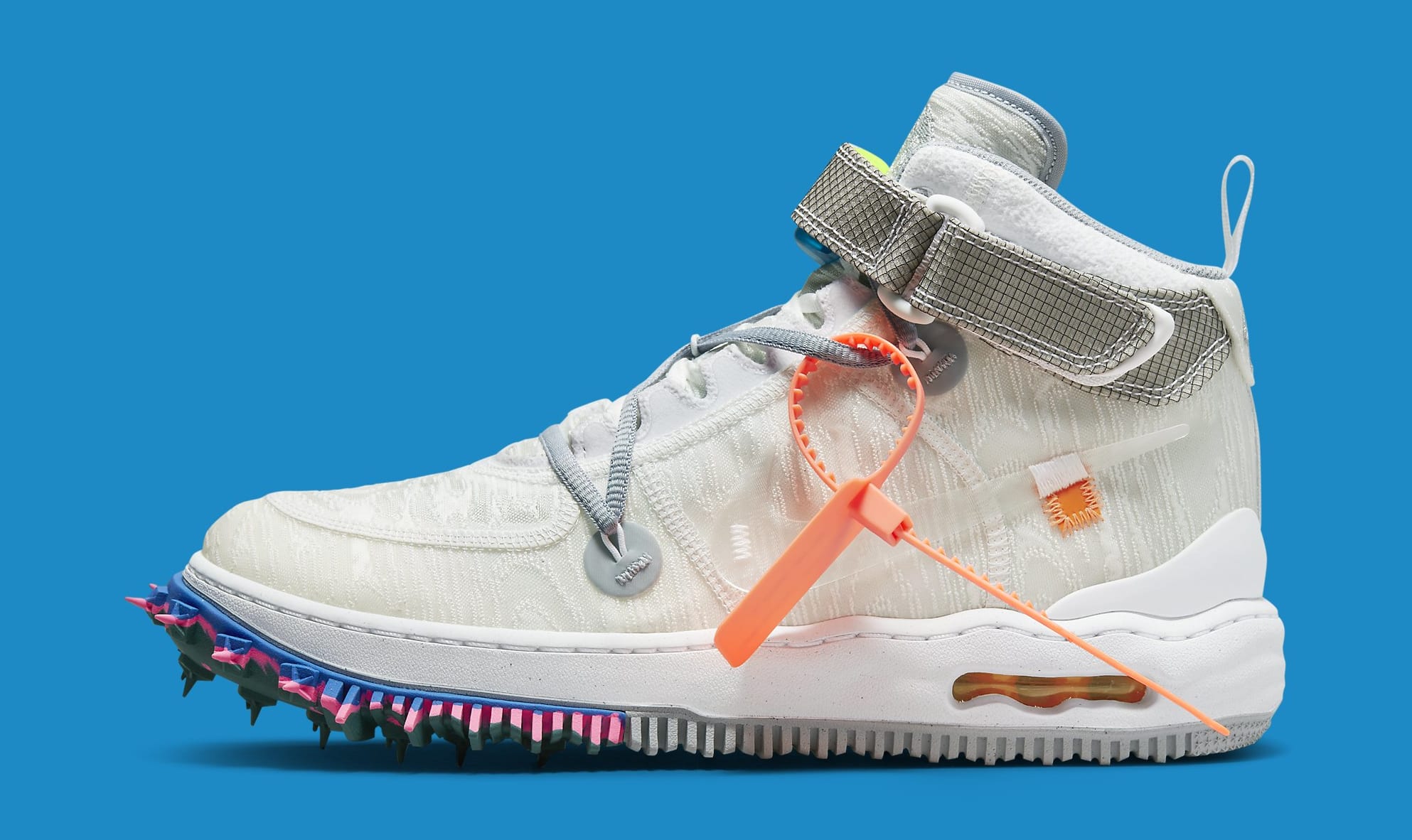 Off White x Nike Air Force 1 Mid &#x27;White&#x27; DO6290 100 Lateral
