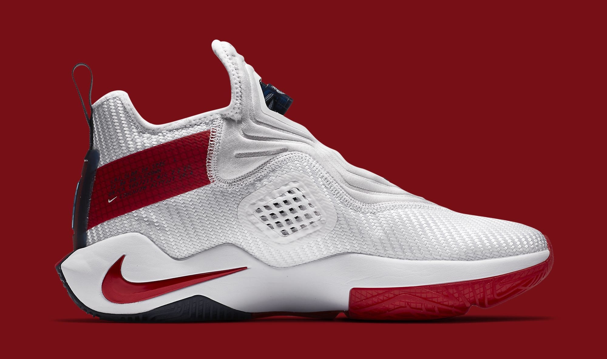 Nike LeBron Soldier 14 White/University Red-Team Red CK6024-100 Medial