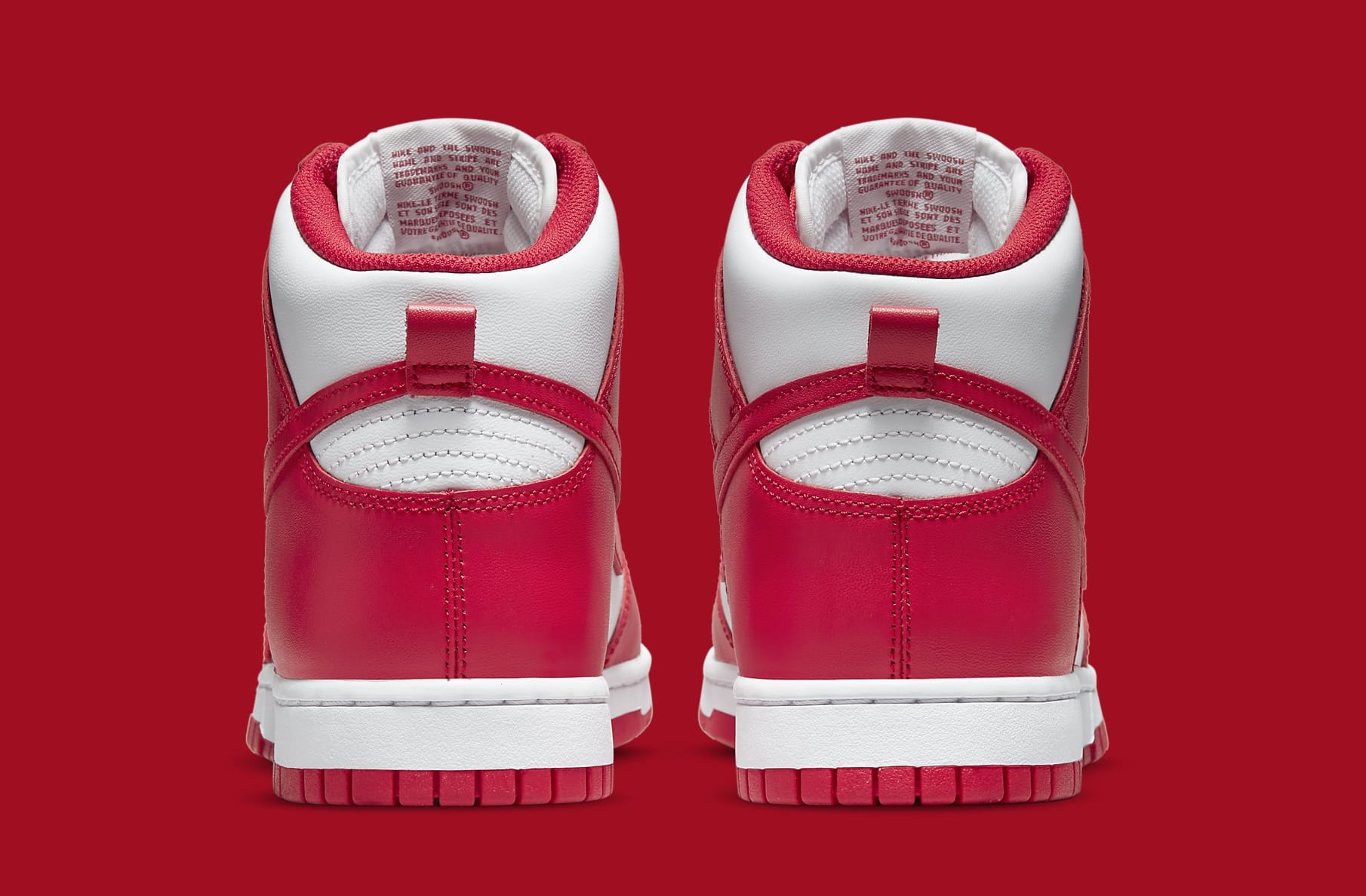 Nike Dunk High &#x27;University Red&#x27; DD1399 106 Heel