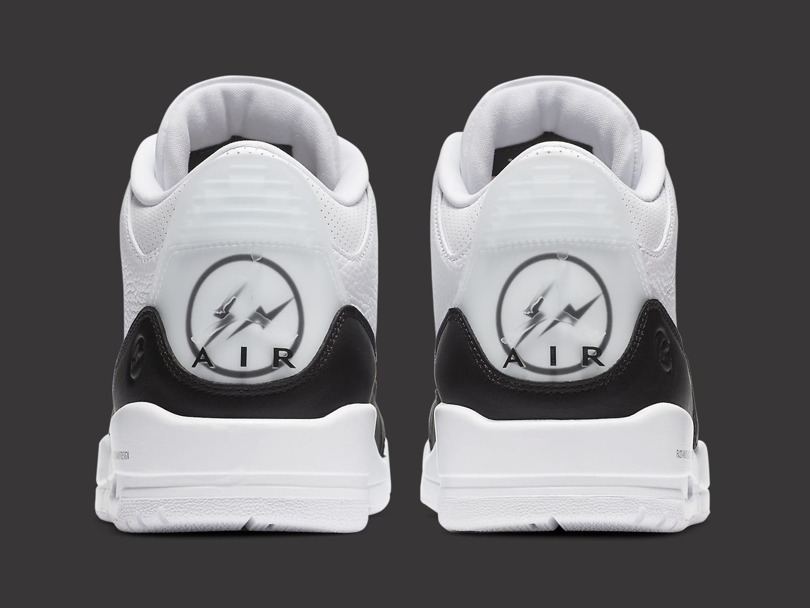 Fragment x Air Jordan 3 Release Date DA3595-100 Heel