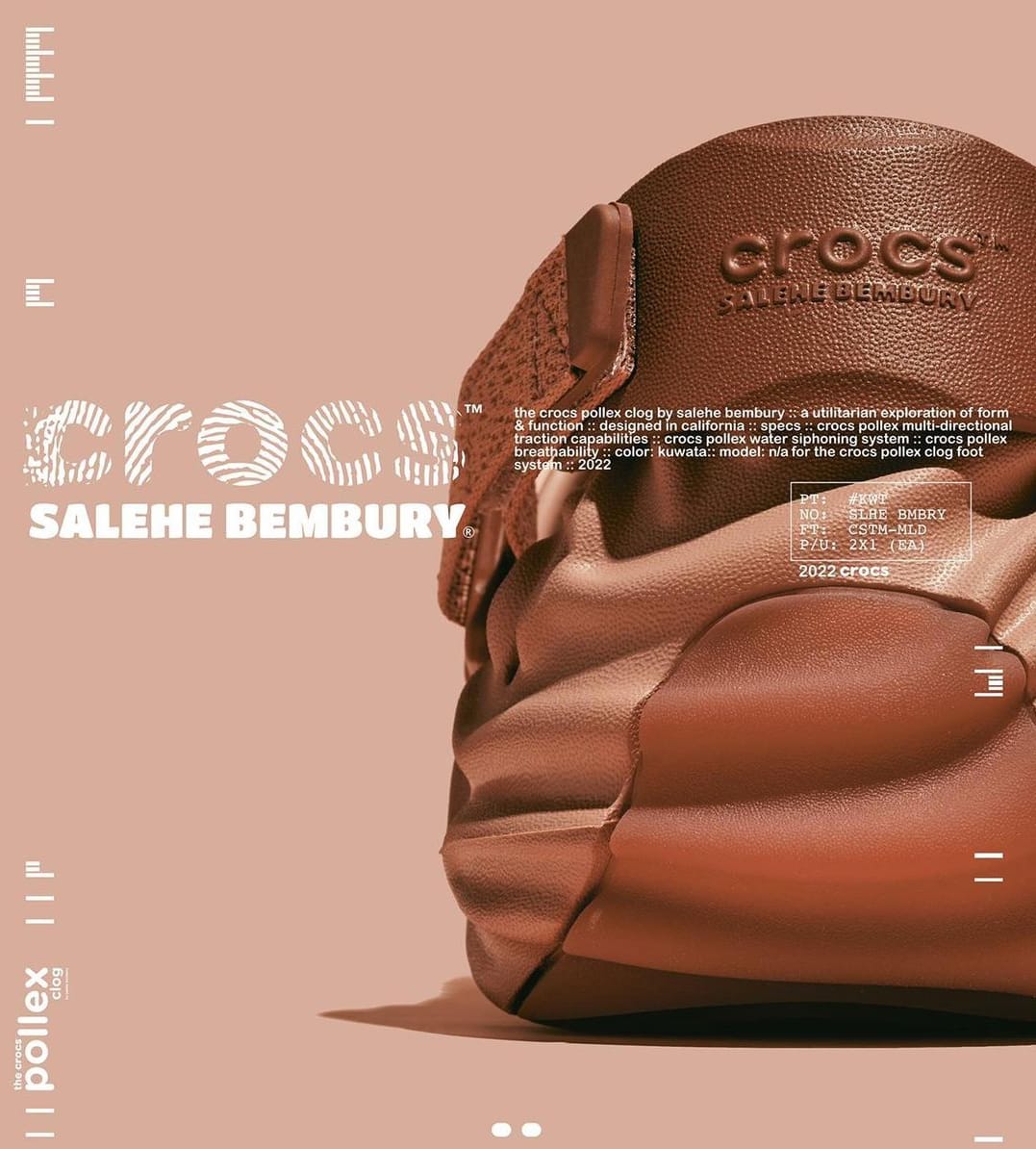 Salehe Bembury x Crocs Pollex Clog &#x27;Kuwata&#x27; (Heel)