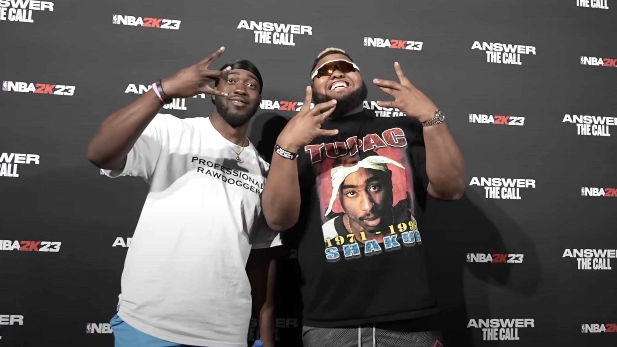 JiDion and Druski at the NBA 2K23 event in Las Vegas