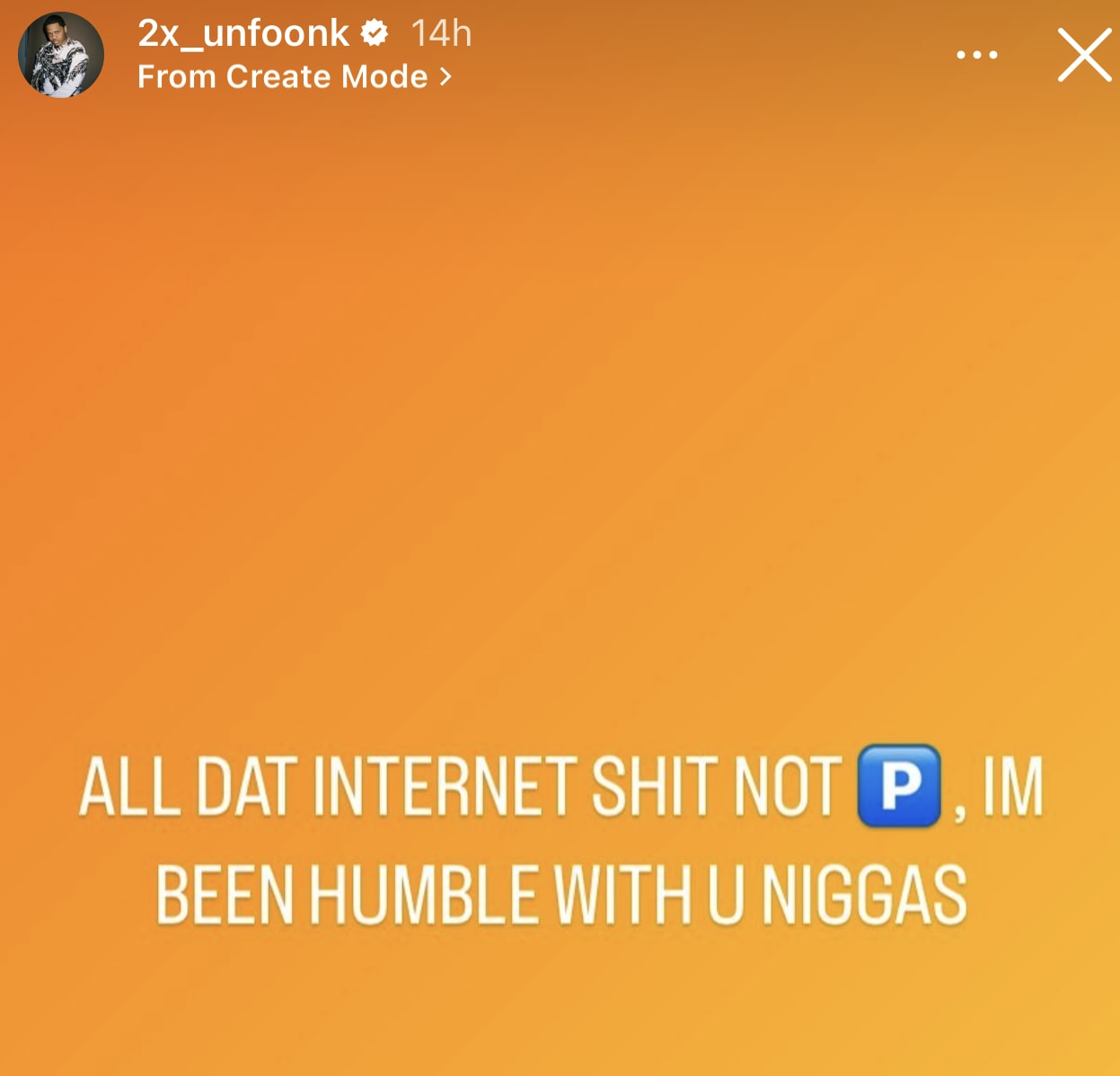 Unfoonk is seen posting on Instagram