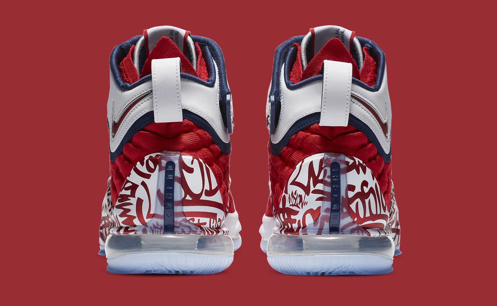 Nike LeBron 17 &#x27;Graffiti Remix&#x27; CT6047-600 Heel