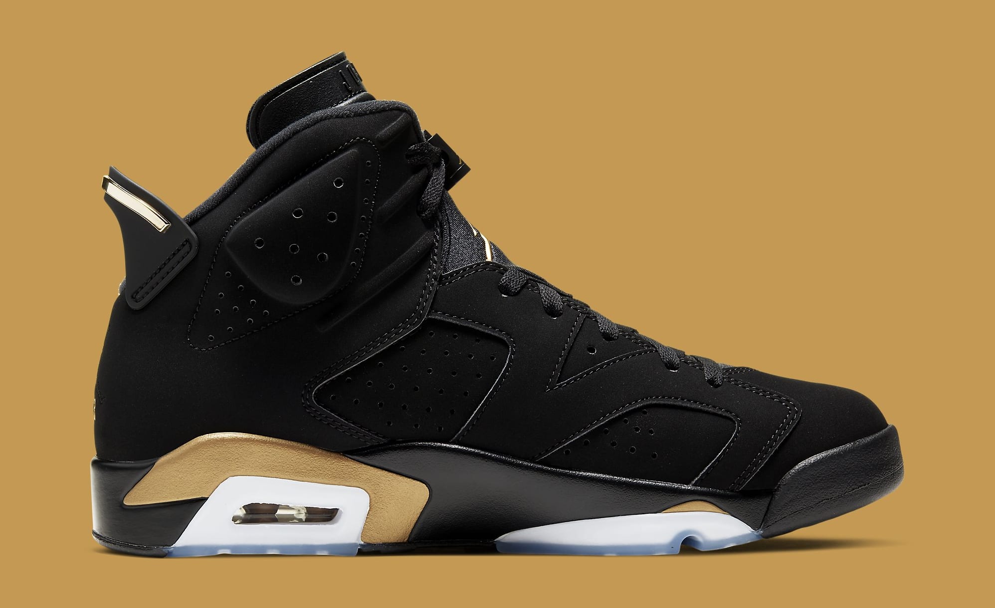 Jordan retro 6 gold cheap and black