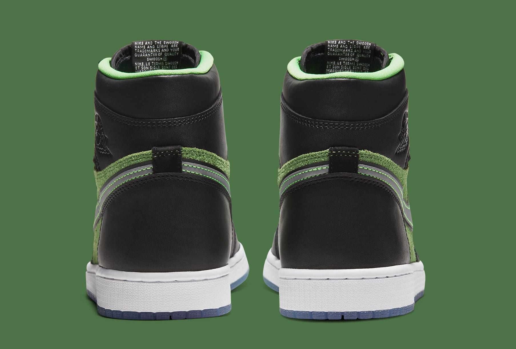 Air Jordan 1 High Zoom &#x27;Rage Green&#x27; CK6637-002 Heel