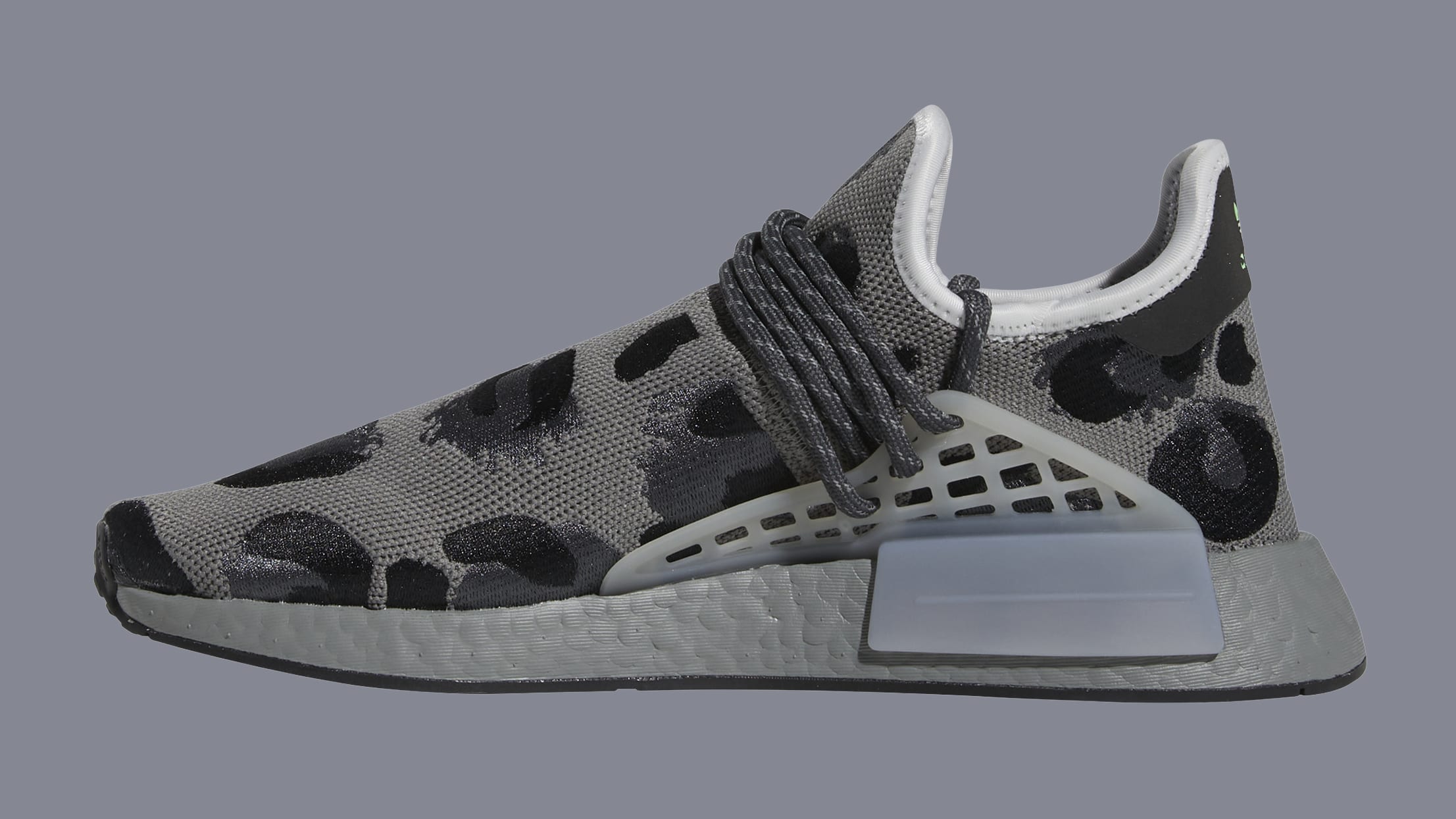 Pharrell and adidas Originals launch a new gray colorway of Hu NMD Animal  Print sneaker