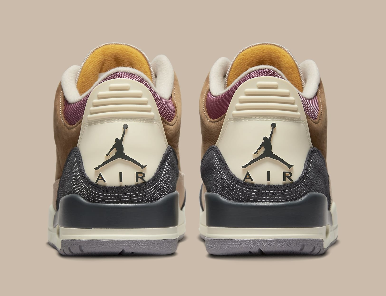 Air Jordan 3 Retro &#x27;Archaeo Brown&#x27; DR8869 200 Heel