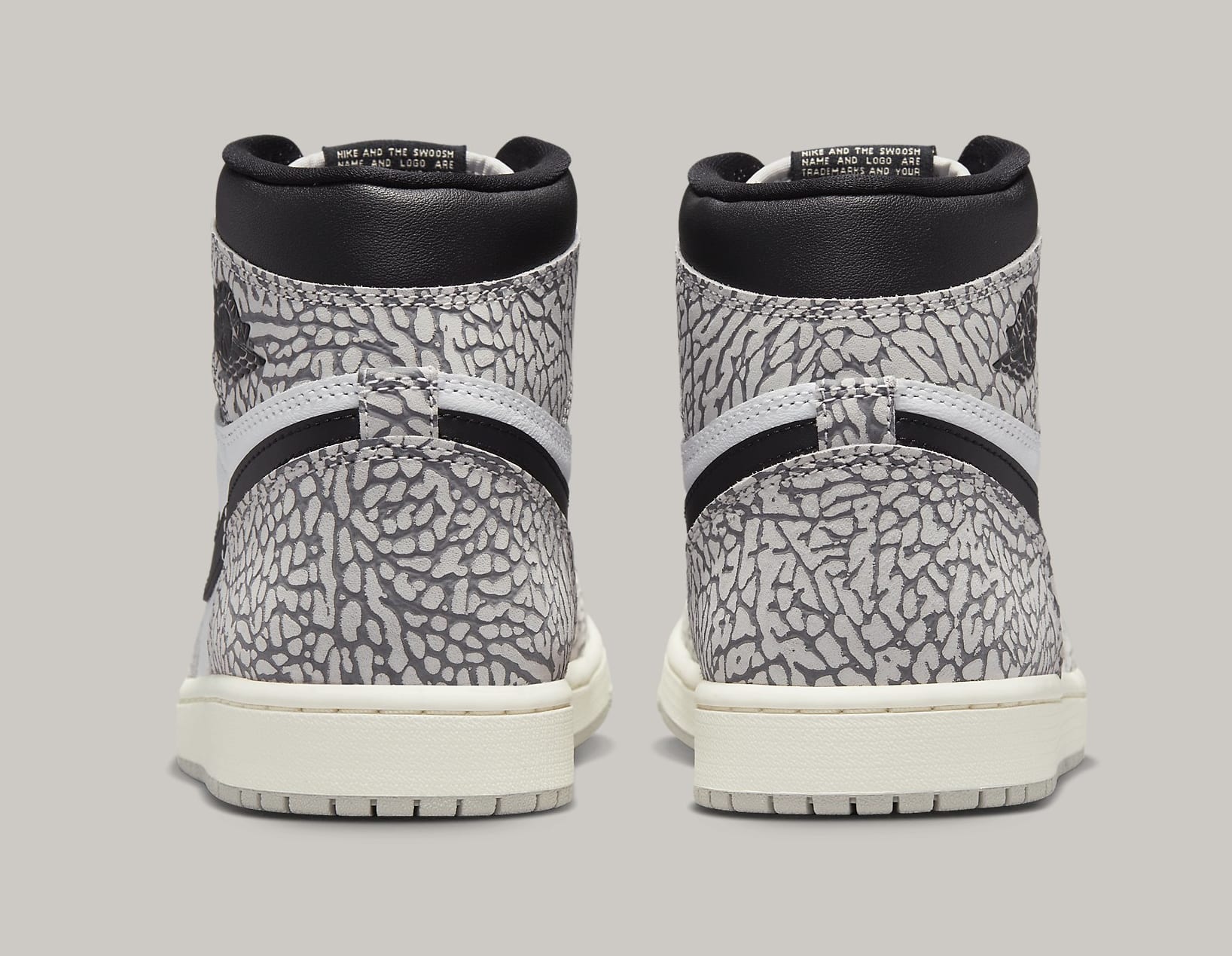 Air Jordan 1 High &#x27;White Cement&#x27; DZ5485 052 Heel