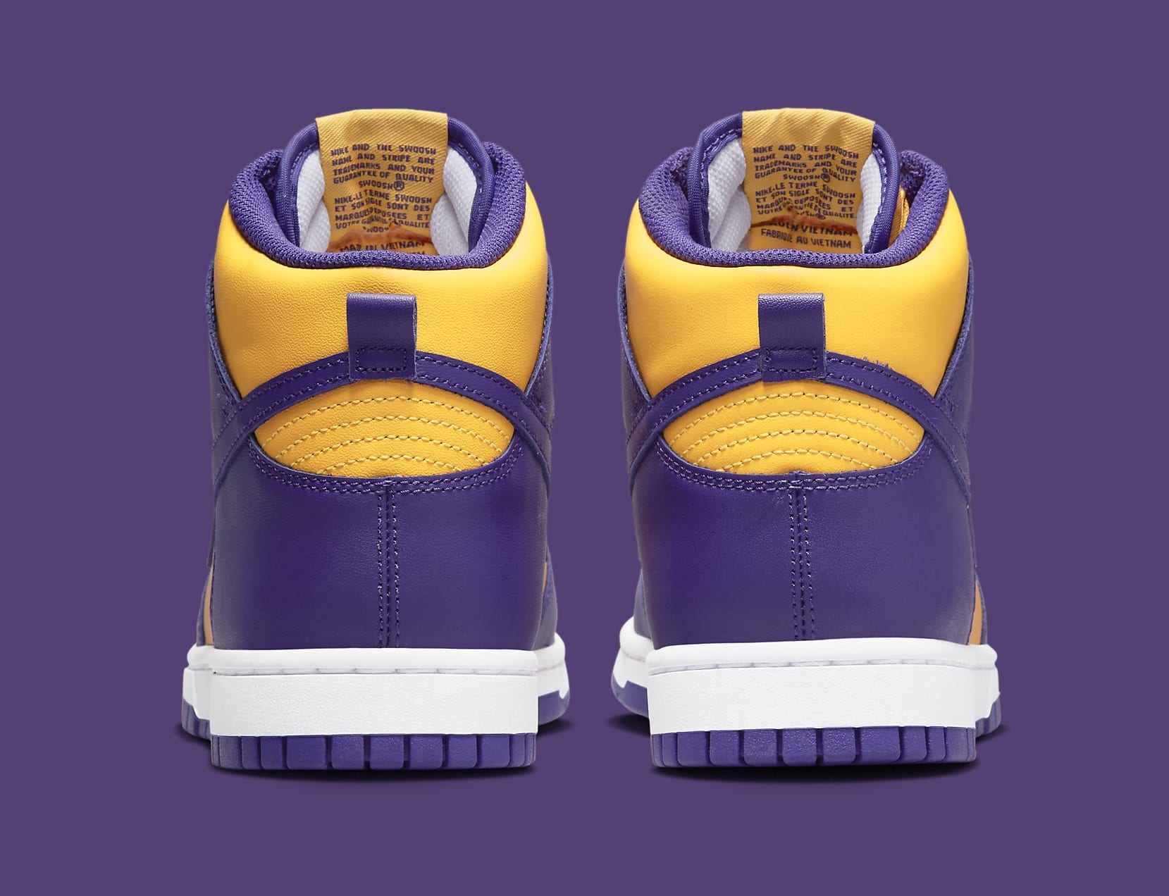Nike Dunk High &#x27;Court Purple&#x27; DD1399 500 Heel