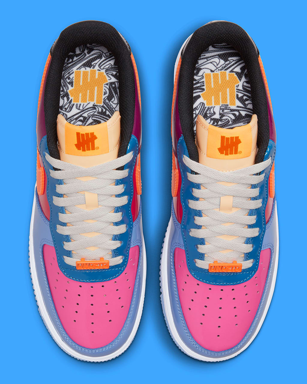 Undefeated x Nike Air Force 1 Low &#x27;Patent Multicolor&#x27; Top