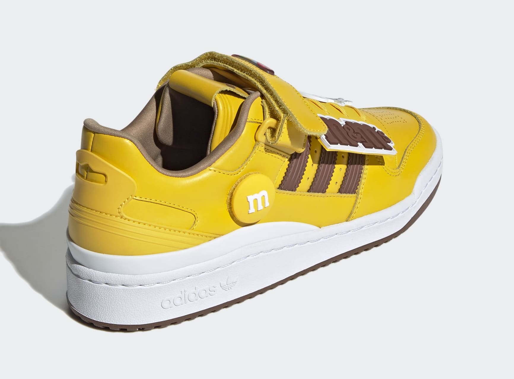 M&amp;M&#x27;s x Adidas Forum Low Yellow/Brown GY1179 Heel