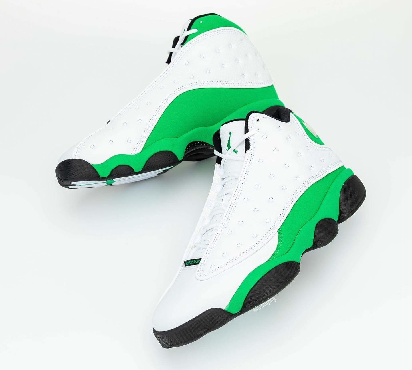 Green and 2025 white 13s