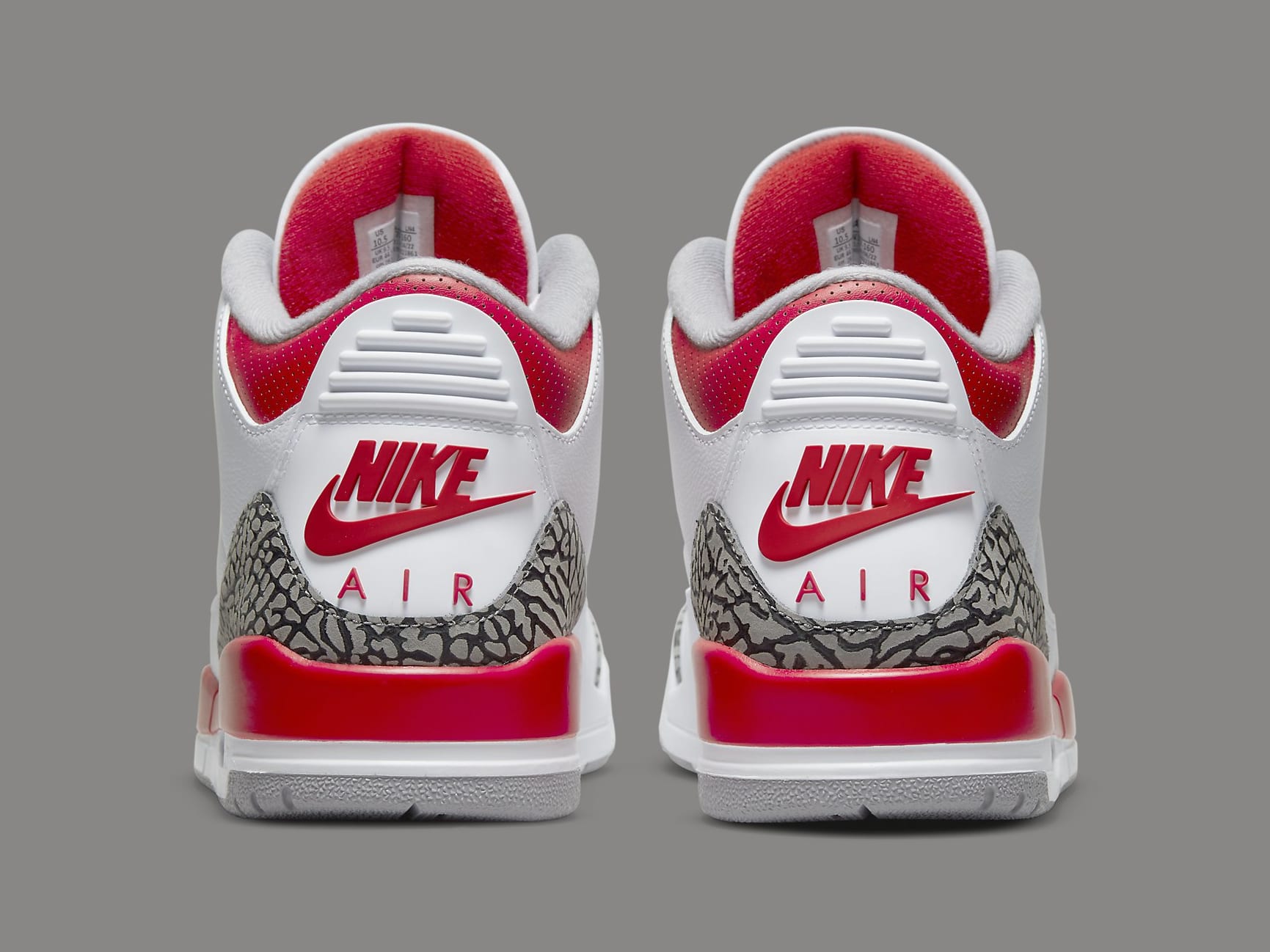 Air Jordan 3 III Fire Red Release Date DN3707-160 Heel