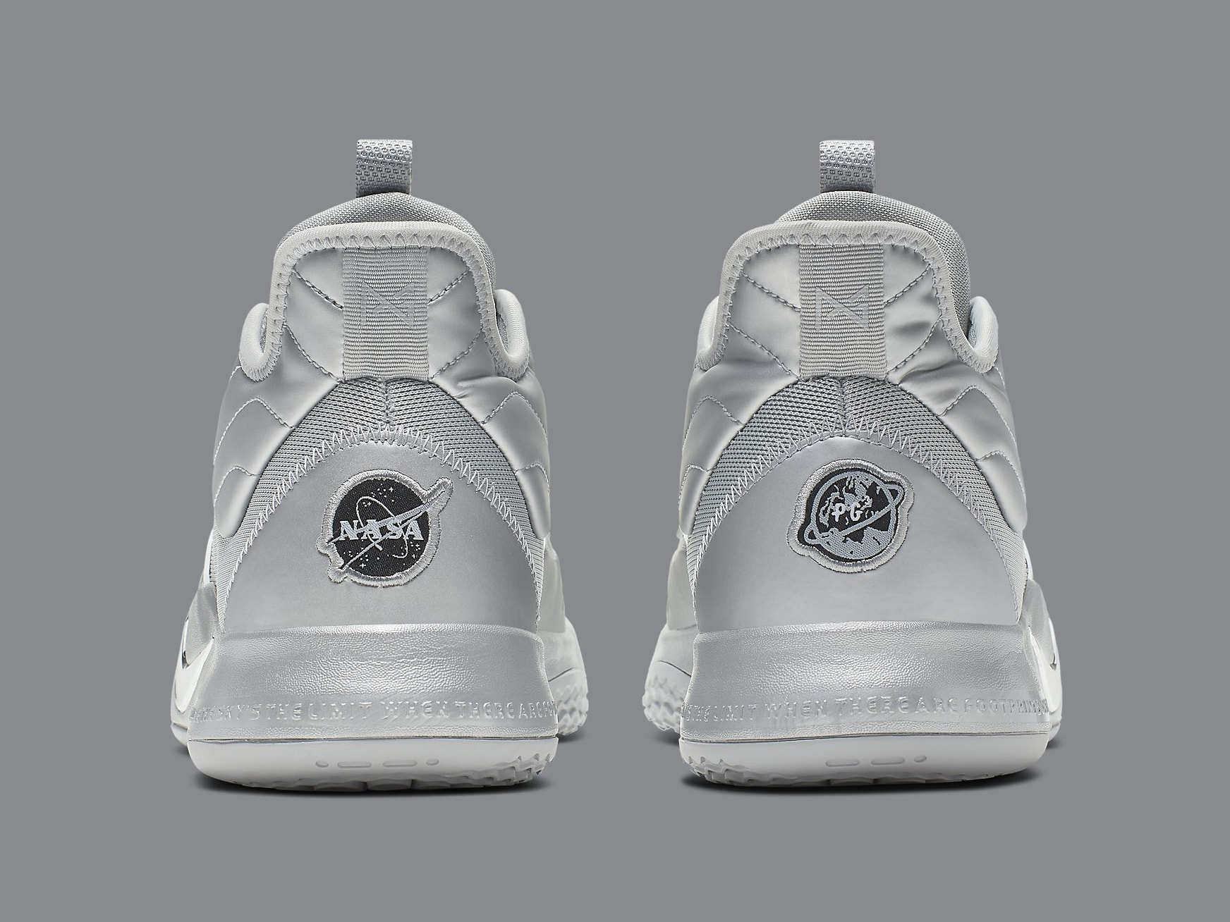 Nike PG 3 NASA Silver Release Date CI2666-001 Heel