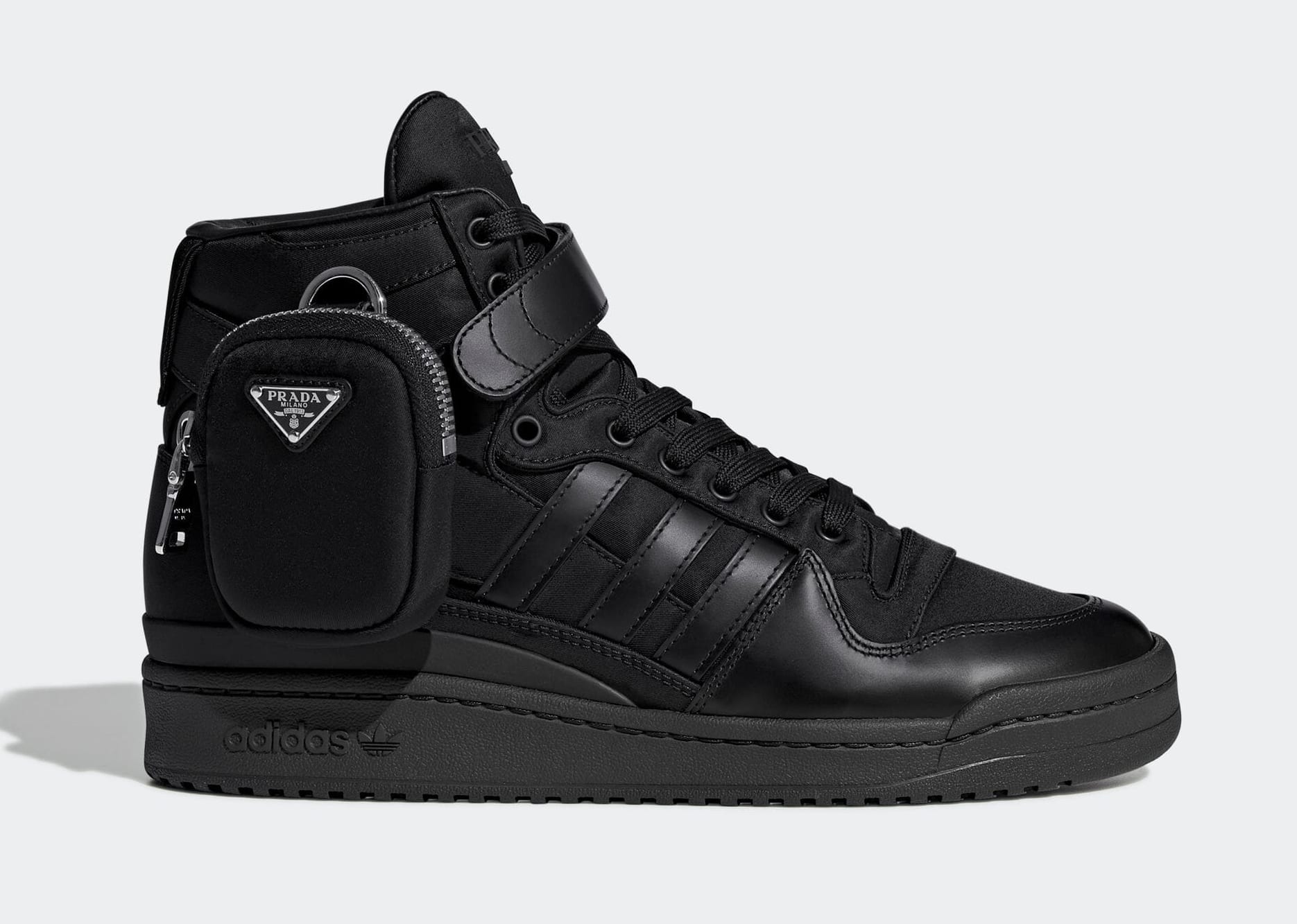 Prada x Adidas Forum High &#x27;Black&#x27; GY7040 Lateral