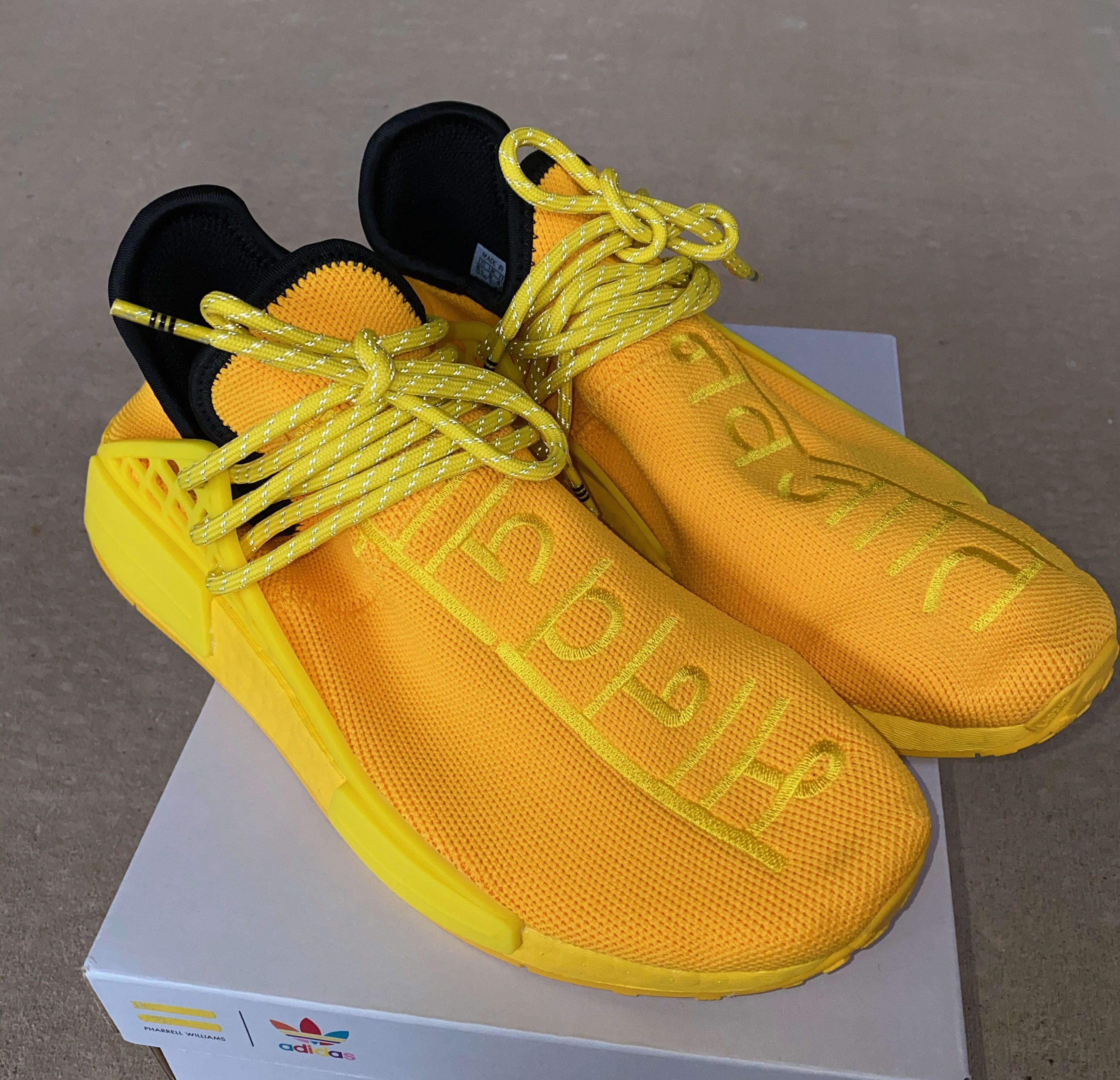 Pharrell x Adidas NMD Hu &#x27;Yellow&#x27; GY0091 Side