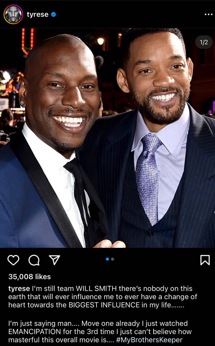 Tyrese and Will Smith pictured together on Instagram