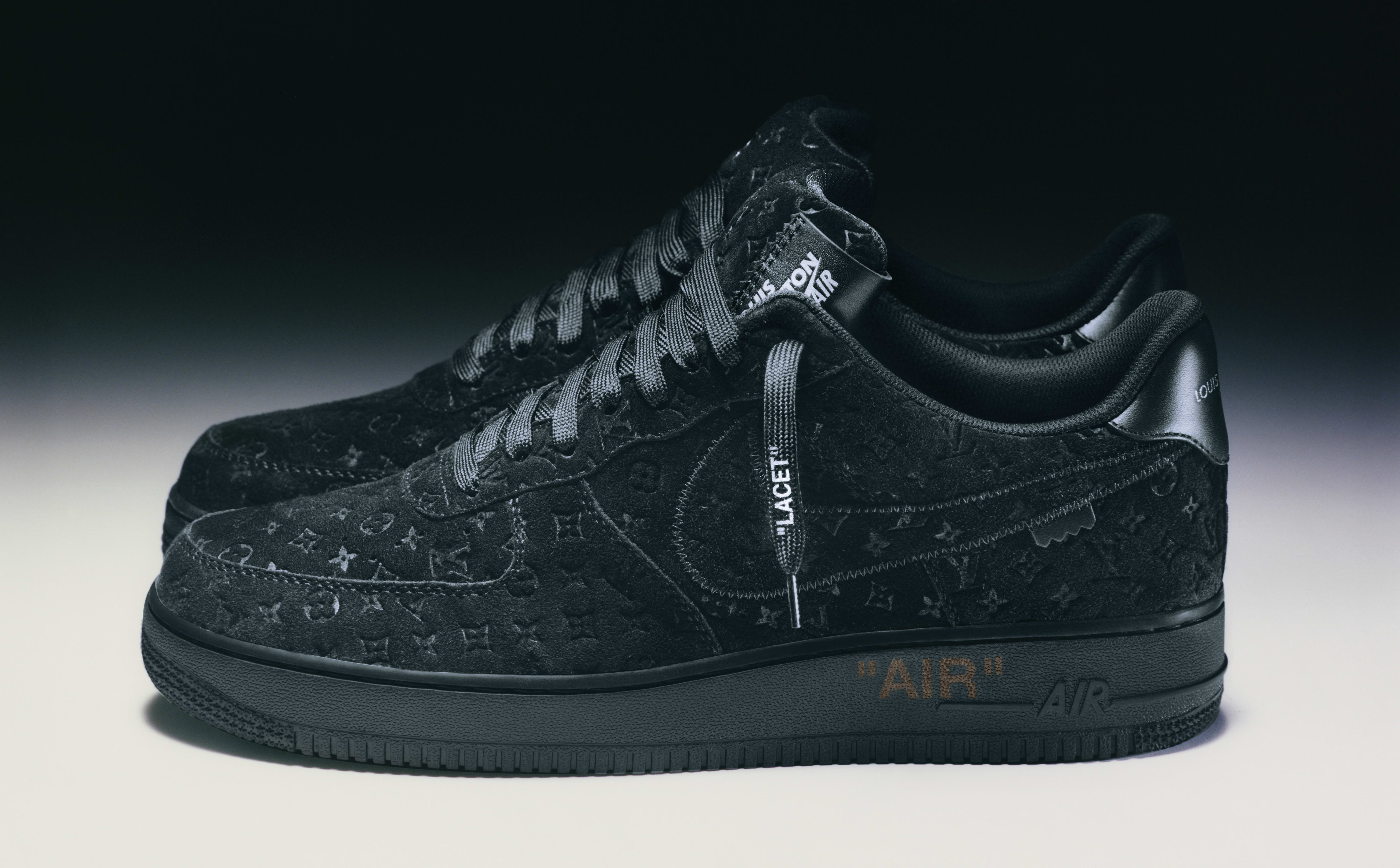 Louis Vuitton Nike Air Force 1 Low By Virgil Abloh Black Sneaker