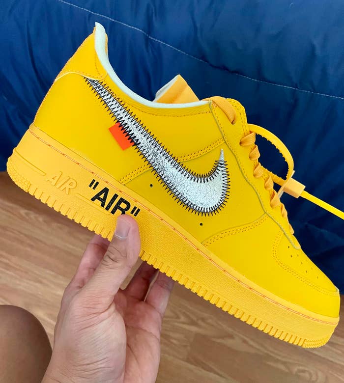 Nike Off White Air Force 1 Low ICA Size 12 DD1876-700 Lemonade