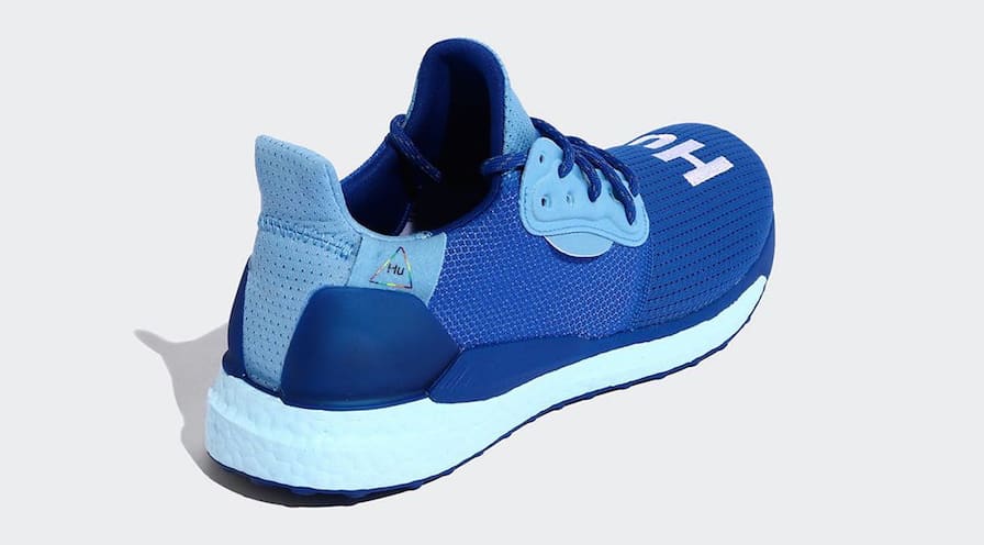Pharrell x Adidas Solar Hu Glide &#x27;Blue/Power Blue/College Royal&#x27; EF2377 (Heel)