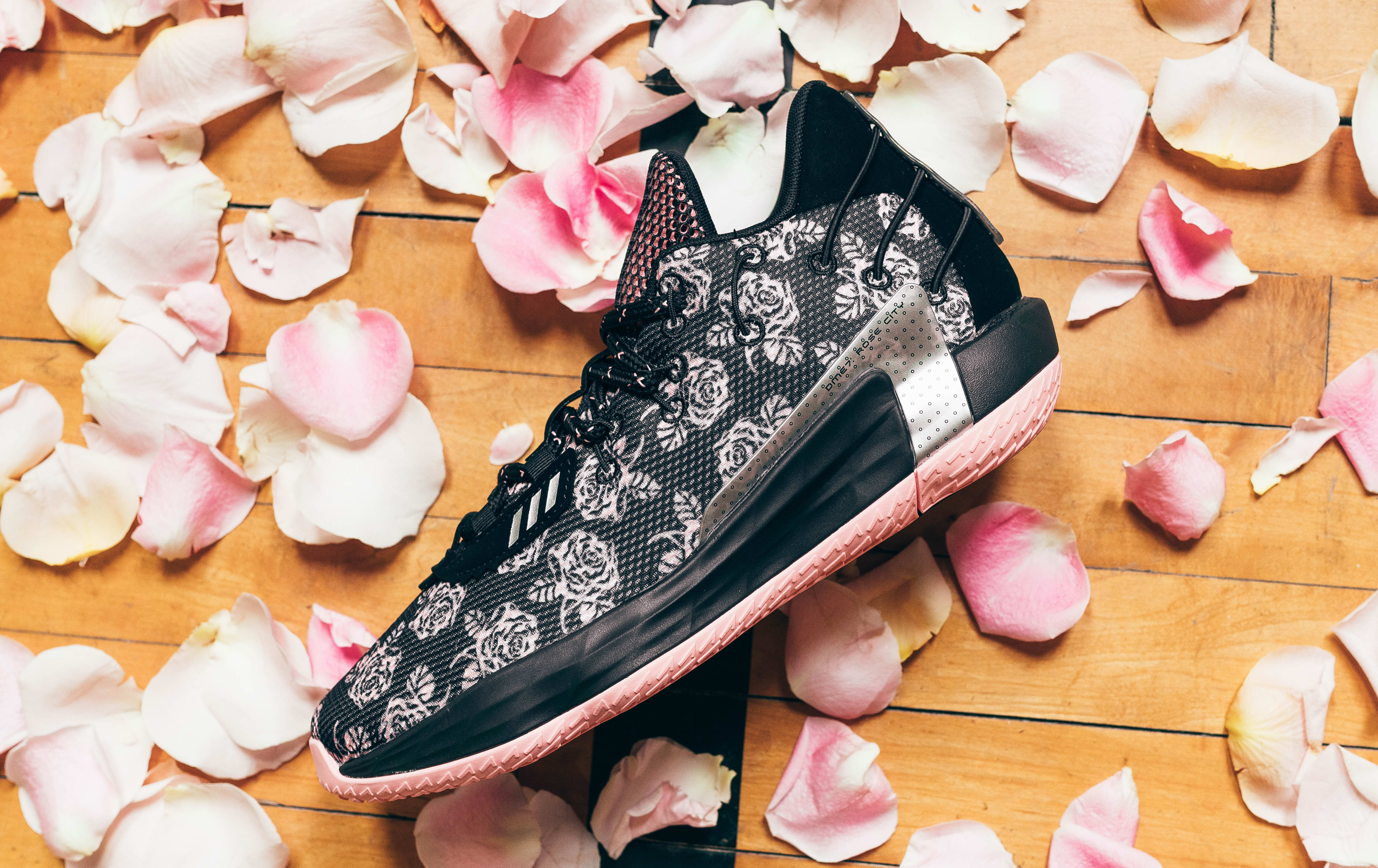 Adidas Dame 7 &#x27;Rose&#x27; Lateral
