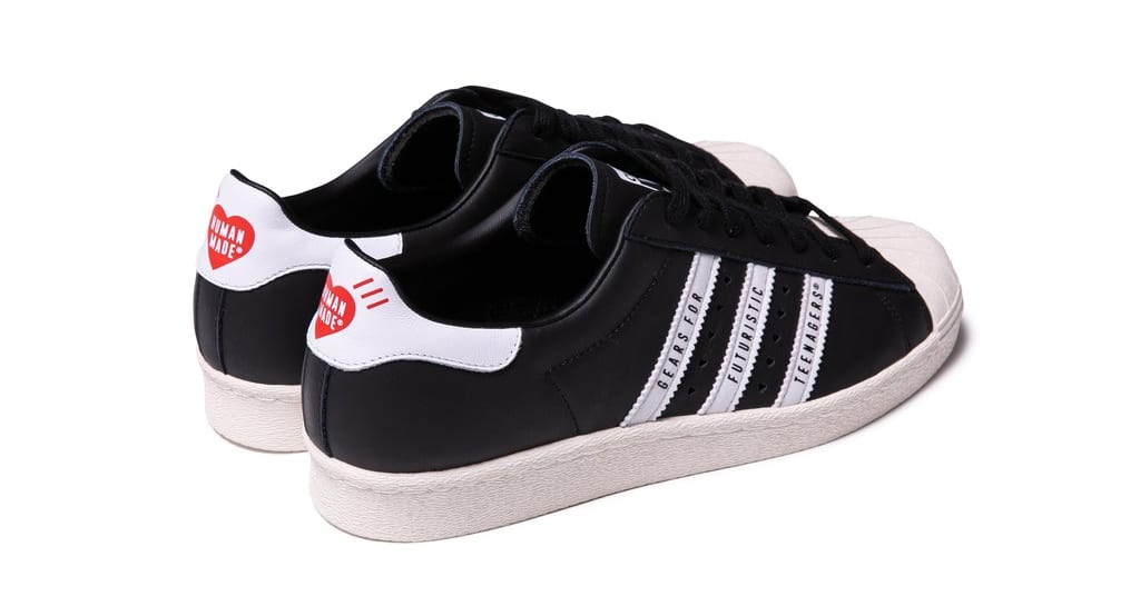 Human Made x Adidas Superstar 80s Black Heel