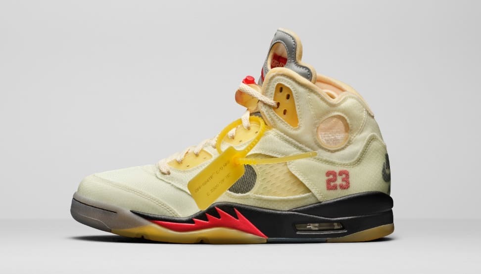 Official Pictures of the Off-White x Air Jordan 5 Sail