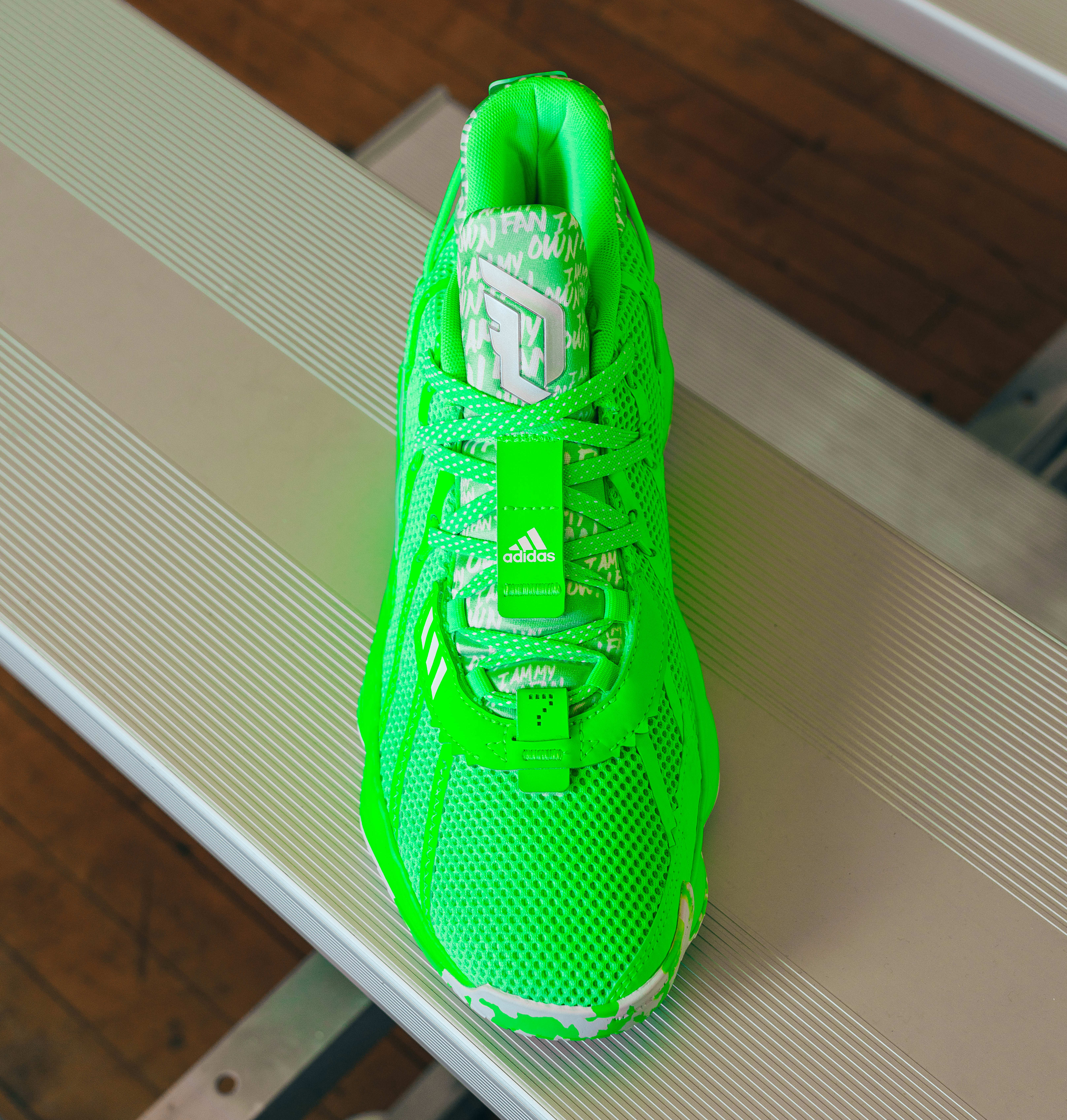 Adidas Dame 7 Lime (Front)