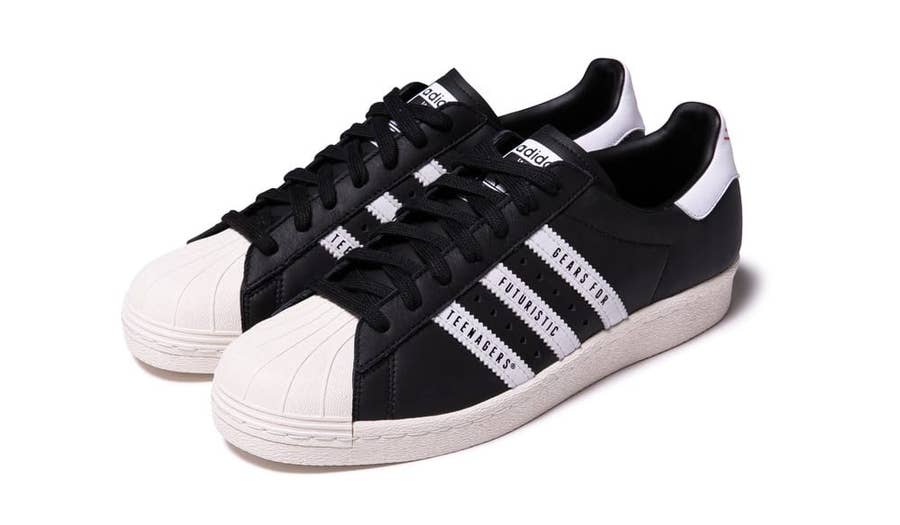 Adidas Super Star 80s Human Made 'White/Black' Shoes - Size 4