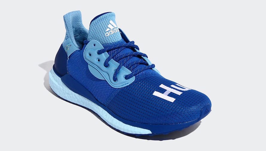 Pharrell x Adidas Solar Hu Glide &#x27;Blue/Power Blue/College Royal&#x27; EF2377 (Front)